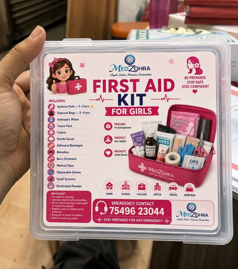 MedZohra First Aid Kit for Girls